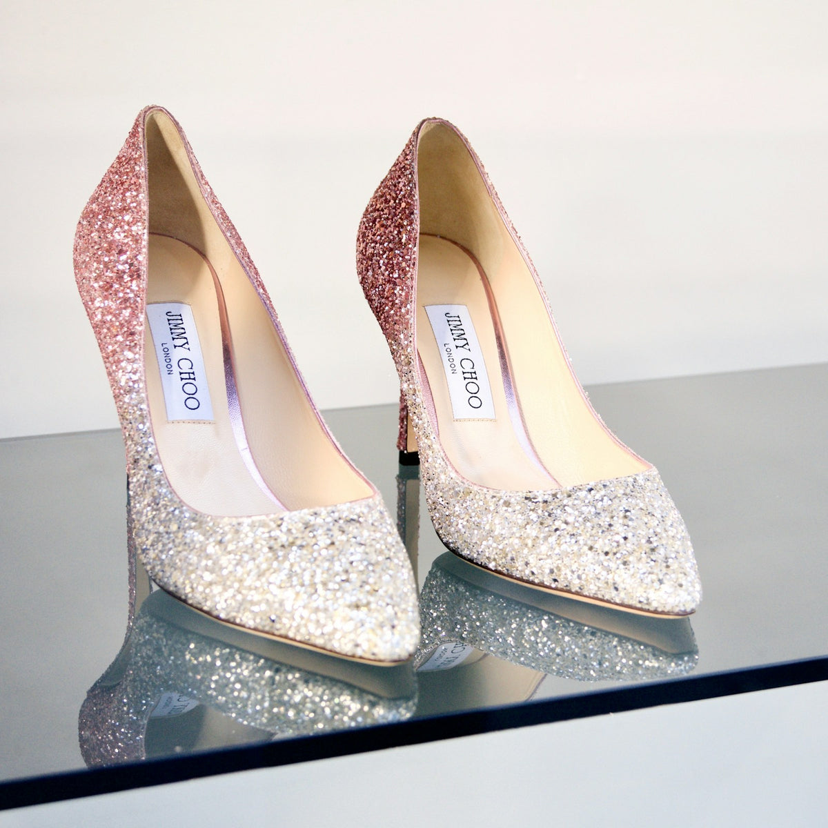 Escarpin Opale – White & crystal