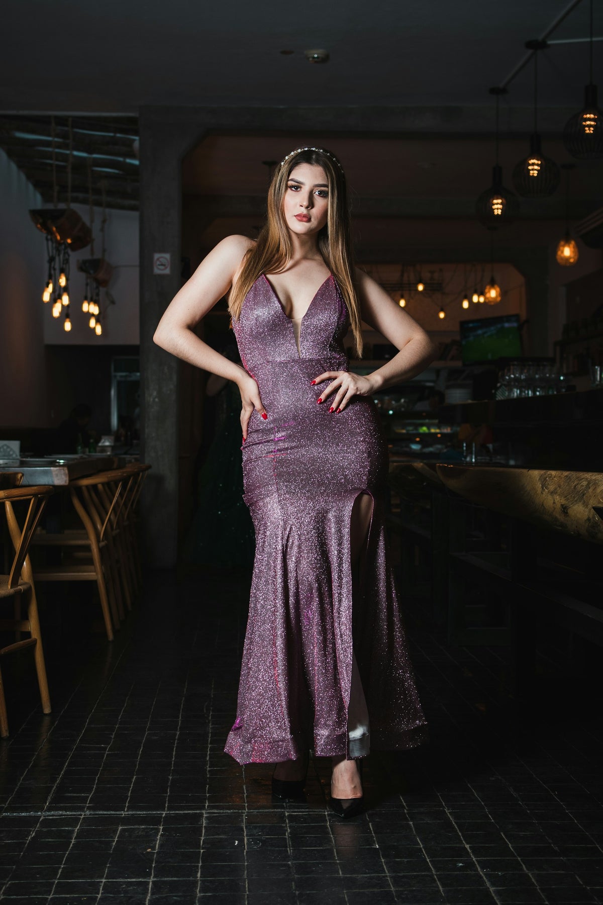 Robe Améthyste – Violet sparkle
