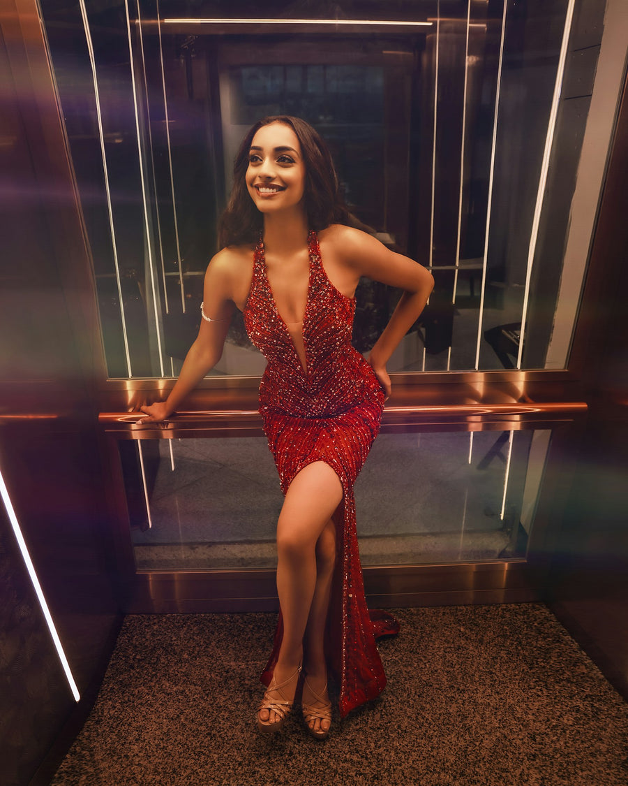 Robe Écarlate – Red sparkle